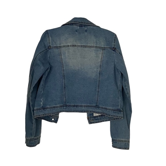 Ci Sono Denim Jacket Womens size Large  Blue Jean Button up cowgirl Light Wash - Picture 2 of 7